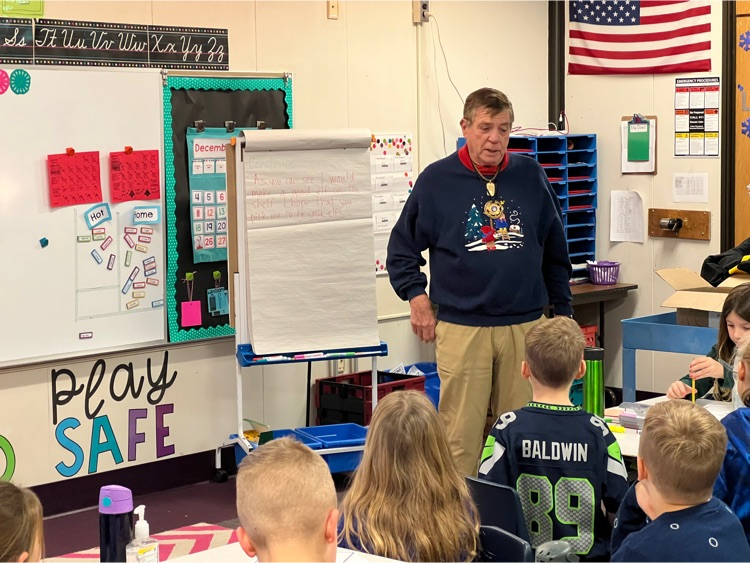 Colonel Packard visits Ms.MacDonell’s class