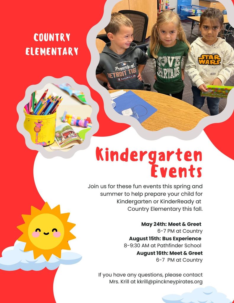 Welcoming all incoming KinderReady & Kindergarten students to a Meet & Greet Event.